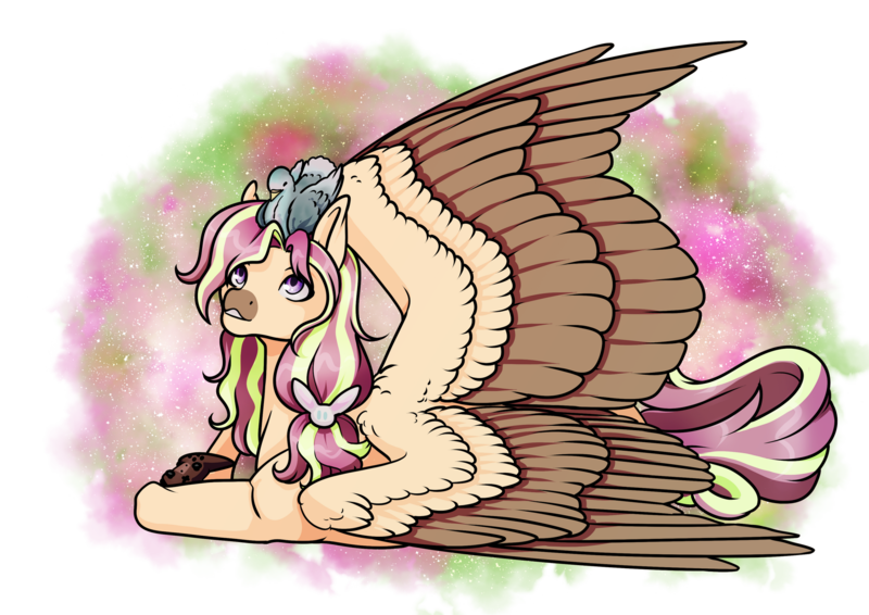 Size: 1920x1358 | Tagged: safe, artist:oneiria-fylakas, derpibooru import, bird, duck, pegasus, pony, controller, female, image, joystick, lying down, mare, png, prone, solo