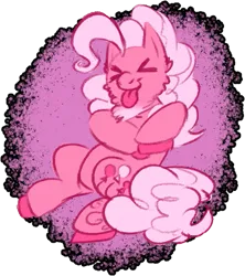 Size: 483x544 | Tagged: safe, artist:gammanullzero, derpibooru import, pinkie pie, earth pony, pony, alternate color palette, februpony, image, png, simple background, tongue out, transparent background