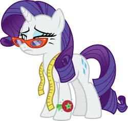 Size: 3176x3000 | Tagged: safe, artist:cloudy glow, derpibooru import, rarity, fake it 'til you make it, .ai available, glasses, image, measuring tape, pincushion, png, rarity's glasses, simple background, solo, transparent background, vector