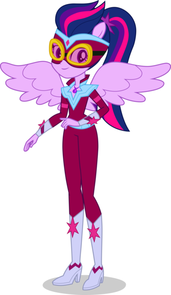 Size: 2436x4200 | Tagged: safe, artist:dustinwatsongkx, derpibooru import, sci-twi, twilight sparkle, human, equestria girls, movie magic, spoiler:eqg specials, alicorn wings, humanized, image, png, ponied up, pony ears, power ponies, simple background, transparent background, winged humanization, wings