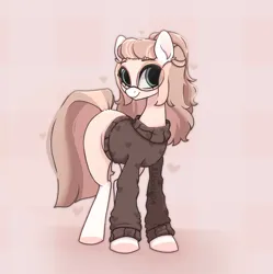 Size: 1652x1659 | Tagged: safe, artist:_alixxie_, derpibooru import, oc, earth pony, pony, clothes, female, glasses, image, jpeg, mare, solo, sweater, turtleneck