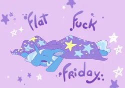 Size: 7016x4961 | Tagged: safe, artist:cutepencilcase, derpibooru import, trixie, pony, unicorn, abstract background, cape, clothes, eyes closed, flat, flat fuck friday, flop, hat, image, png, solo, trixie's cape, trixie's hat, vulgar