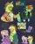 Size: 2000x2500 | Tagged: safe, artist:pelma, derpibooru import, applejack, fluttershy, rainbow dash, earth pony, human, pegasus, best gift ever, equestria girls, shadow play, blushing, clothes, frown, humanized, image, jpeg, scene interpretation, tail, tail pull, text, winged humanization, wings