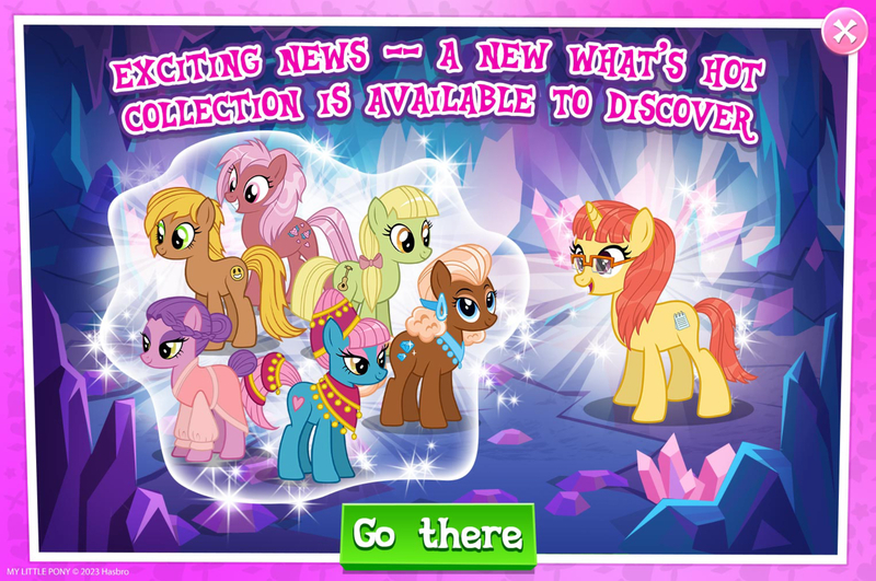 Size: 1961x1301 | Tagged: safe, derpibooru import, official, unnamed character, unnamed pony, earth pony, pony, unicorn, advertisement, bow, clothes, collection, ear piercing, earring, english, female, gameloft, glasses, group, hair bow, horn, image, jewelry, jpeg, mare, mobile game, my little pony: magic princess, numbers, piercing, text