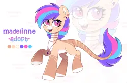 Size: 4511x2965 | Tagged: safe, artist:madelinne, derpibooru import, oc, pony, adoptable, adoptable open, adoption, fangs, female, image, jewelry, leonine tail, mare, necklace, png, solo, tail