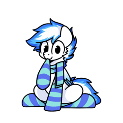 Size: 500x500 | Tagged: safe, artist:sugar morning, derpibooru import, oc, oc:saphirblau, unofficial characters only, pegasus, animated, clothes, commission, gif, image, male, scarf, socks, striped socks, sugar morning's sockies, wings, ych result