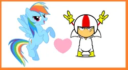 Size: 269x148 | Tagged: safe, artist:sweetheart1012, derpibooru import, rainbow dash, best ship, boyfriend and girlfriend, crossover, crossover shipping, heart, image, kick buttowski, kick buttowski suburban daredevil, kickbow, png, shipping