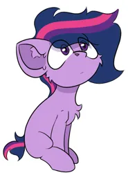 Size: 513x692 | Tagged: safe, artist:cotarsis, derpibooru import, twilight sparkle, earth pony, pony, chest fluff, ear fluff, image, png, simple background, sitting, sketch, solo, white background