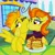 Size: 1080x1080 | Tagged: artist needed, source needed, safe, derpibooru import, spitfire, stormy flare, pegasus, pony, female, food, g4, image, jpeg, kiss on the cheek, kissing, mother and child, mother and daughter, one eye closed, pancakes