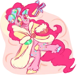 Size: 779x751 | Tagged: safe, artist:gammanullzero, derpibooru import, pinkie pie, spirit of hearth's warming presents, earth pony, pony, clothes, februpony, image, partially transparent background, png, robe, solo