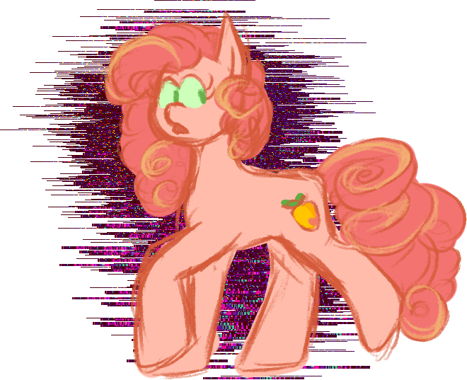 Size: 660x537 | Tagged: safe, artist:gammanullzero, derpibooru import, peachy pie, earth pony, pony, februpony, image, partially transparent background, png, solo