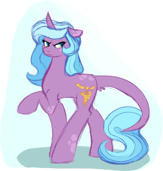 Size: 677x713 | Tagged: safe, artist:gammanullzero, derpibooru import, idw, radiant hope, pony, unicorn, februpony, image, leonine tail, partially transparent background, png, solo, tail