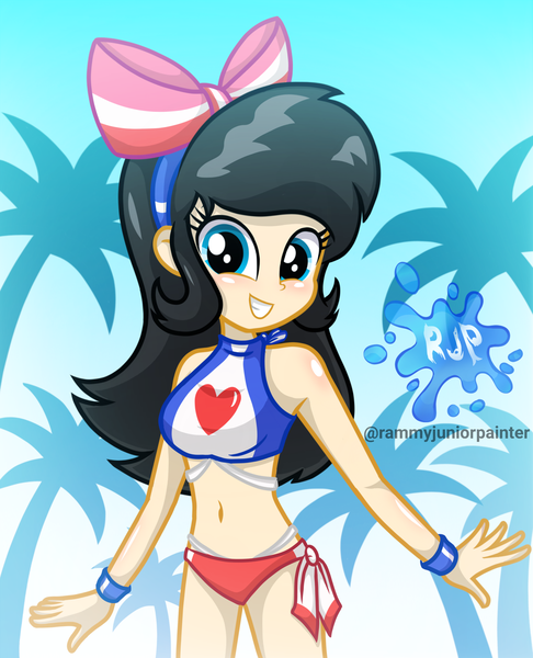 Size: 2015x2490 | Tagged: safe, artist:rjp.rammy, derpibooru import, oc, oc:samantha, equestria girls, bikini, clothes, female, image, png, solo, swimsuit