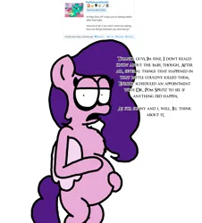 Size: 3023x3351 | Tagged: safe, artist:professorventurer, derpibooru import, pipp petals, sparky sparkeroni, series:ask pippamena, g5, my little pony: tell your tale, bipedal, image, pippamena, png, pregnant, primrose petals, sparky's sick