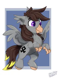 Size: 1200x1600 | Tagged: safe, artist:rutkotka, derpibooru import, oc, oc:luxor, hippogriff, cute, image, png, smiling