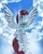 Size: 628x784 | Tagged: artist needed, safe, derpibooru import, lyra heartstrings, oc, oc:fausticorn, alicorn, pony, unicorn, cloud, cloudy, flying, halo, hug, image, numget, png, spread wings, wings