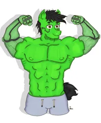 Size: 1400x1700 | Tagged: safe, artist:shypuppy, derpibooru import, oc, oc:wrench, unofficial characters only, anthro, earth pony, augmented, flexing, image, male, muscles, muscular male, png, simple background, solo, white background
