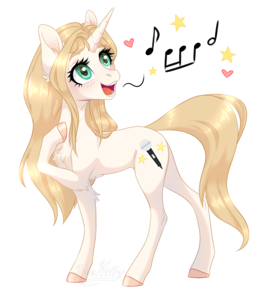 Size: 1600x1715 | Tagged: safe, artist:doekitty, derpibooru import, oc, oc:haly musicstar, pony, unicorn, female, image, mare, music notes, png, simple background, solo, transparent background