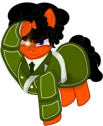 Size: 1898x2337 | Tagged: safe, artist:tr4p3z1um5, derpibooru import, oc, oc:burning holly, unofficial characters only, pony, unicorn, clothes, dimples, freckles, frown, glow, glowing eyes, image, military uniform, mole, png, salute, simple background, uniform, white background