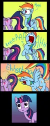 Size: 1024x2560 | Tagged: safe, artist:anyponedrawn, derpibooru import, rainbow dash, twilight sparkle, twilight sparkle (alicorn), alicorn, butt, comic, facial expressions, funny, humor, image, jpeg, mucus, nostrils, plot, pre sneeze, sneeze cloud, sneezing, snot, tail, tickle torture, tickling, twibutt