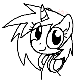 Size: 278x271 | Tagged: safe, artist:kruvvv, derpibooru import, vinyl scratch, pony, unicorn, black and white, black outlines, closed mouth, eyes glared, eyes open, female, glare, grayscale, happy, headphones, headset, horn, image, looking at you, mare, monochrome, png, silly, simple background, sketch, sketch dump, smiling, smiling at you, smirk, solo, solo female, solo focus, white background