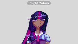 Size: 1280x720 | Tagged: safe, artist:nightskyees, derpibooru import, twilight sparkle, alicorn, human, equestria girls, animated, animation test, breasts, clothes, gif, hair, hair moving, humanized, image, solo, test