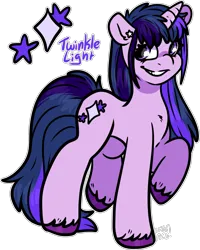 Size: 1305x1635 | Tagged: safe, artist:sexygoatgod, derpibooru import, oc, oc:twinkle light, unofficial characters only, unicorn, adoptable, female, image, offspring, parent:shining armor, parent:twilight sparkle, parents:shining sparkle, png, product of incest, simple background, solo, transparent background