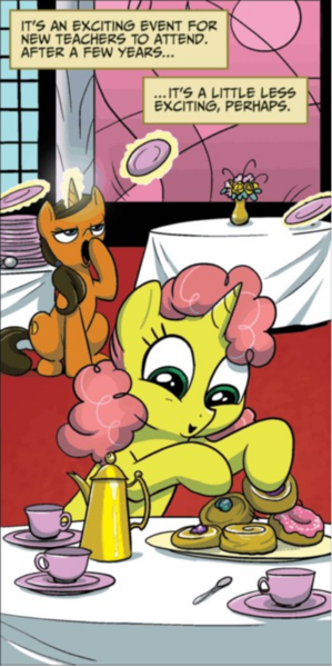 Size: 478x958 | Tagged: safe, derpibooru import, idw, giddilee, gingersnap, earth pony, pony, unicorn, spoiler:comic, spoiler:comicm08, advertisement, censored, censored vulgarity, comic, female, idw advertisement, image, male, mare, png, preview, stallion, when you see it