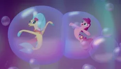 Size: 1001x574 | Tagged: safe, derpibooru import, screencap, pinkie pie, princess skystar, pony, seapony (g4), my little pony: the movie, aquastria, bubble, cute, dorsal fin, duo, duo female, female, fin, fin wings, fins, fish tail, flowing mane, flowing tail, image, in bubble, jpeg, mare, ocean, one small thing, open mouth, open smile, seaponified, seapony pinkie pie, seaquestria, smiling, species swap, swimming, tail, underwater, water, wings