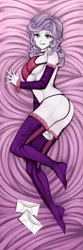 Size: 1143x3428 | Tagged: suggestive, artist:jennobasilicum, derpibooru import, sweetie belle, human, equestria girls, body pillow, breasts, busty sweetie belle, butt, clothes, female, high res, image, lingerie, older, older sweetie belle, png, solo, solo female, sweetie butt