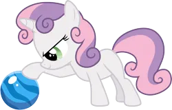 Size: 4700x3000 | Tagged: safe, artist:cloudy glow, derpibooru import, sweetie belle, the cutie pox, .ai available, bowling ball, image, png, simple background, solo, transparent background, vector