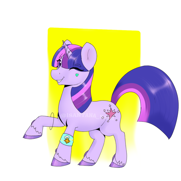 Size: 1000x1000 | Tagged: artist needed, source needed, safe, derpibooru import, twilight sparkle, pony, unicorn, colored, cute, image, mlpgdraws, one eye closed, png, simple background, solo, unicorn twilight