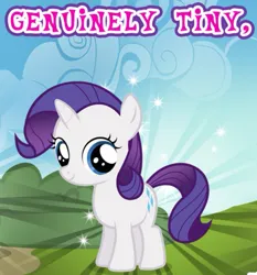 Size: 707x757 | Tagged: safe, derpibooru import, rarity, pony, unicorn, cropped, english, female, filly, foal, gameloft, horn, image, jpeg, mare, meme, mobile game, my little pony: magic princess, solo, text, wow! glimmer