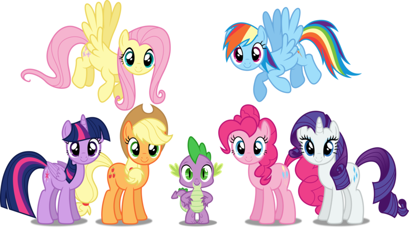 Size: 5367x3000 | Tagged: safe, artist:dashiesparkle, derpibooru import, edit, vector edit, applejack, fluttershy, pinkie pie, rainbow dash, rarity, spike, twilight sparkle, twilight sparkle (alicorn), alicorn, dragon, earth pony, pegasus, pony, unicorn, cowboy hat, hat, image, looking at you, mane six, png, simple background, smiling, smiling at you, transparent background, vector