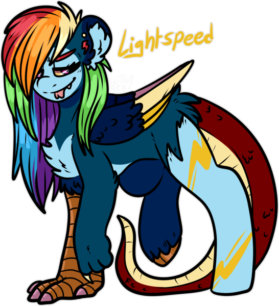 Size: 1636x1799 | Tagged: safe, artist:sexygoatgod, derpibooru import, oc, oc:lightspeed, unofficial characters only, draconequus, adoptable, female, image, interspecies offspring, offspring, parent:discord, parent:rainbow dash, parents:discodash, png, simple background, solo, transparent background