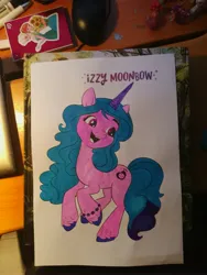 Size: 3000x4000 | Tagged: safe, derpibooru import, izzy moonbow, unicorn, g5, my little pony: a new generation, coloring, coloring book, coloring page, image, jpeg, solo, traditional art