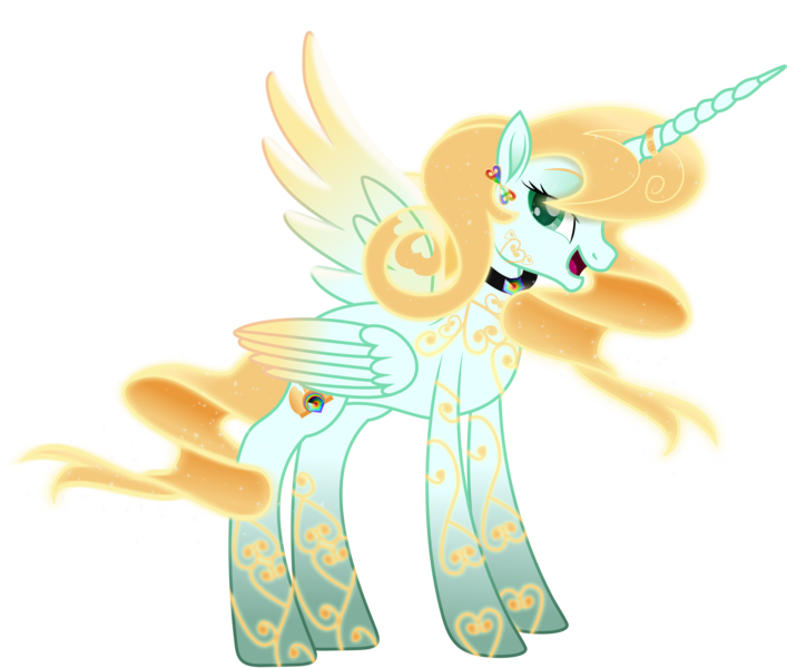 Size: 5101x4326 | Tagged: safe, artist:lincolnbrewsterfan, derpibooru import, oc, oc:iridia, ponified, unofficial characters only, alicorn, pony, my little pony: the movie, .svg available, alicorn oc, blonde hair, blonde mane, blonde tail, bonnie zacherle, choker, coat markings, colored wings, commissioner:dust rock, crossover, ear piercing, earring, ethereal hair, ethereal mane, ethereal tail, female, flourish, flourishes, folded wings, galaxy, gem, glow, glowing mane, glowing tail, god empress of ponykind, gold, gradient wings, heart, highlights, horn, horn ring, hourglass, image, inkscape, jewelry, long horn, long mane, long tail, looking at you, magic, mane, mare, movie accurate, my little pony, one wing out, peytral, piercing, png, rainbow, redesign, regal, regalia, reimagined, remastered, ring, sand, shading, smiling, smiling at you, spread wings, starry mane, starry tail, swirls, swirly markings, tail, tall, translucent mane, vector, warhammer (game), warhammer 40k, waving, wings, yellow hair, yellow mane, yellow tail