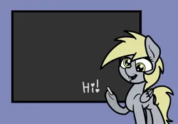 Size: 2048x1422 | Tagged: safe, artist:ewoudcponies, derpibooru import, derpy hooves, pegasus, pony, chalkboard, female, image, png, solo