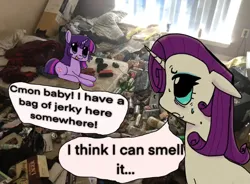 Size: 1028x756 | Tagged: safe, artist:indigohatetrain, derpibooru import, rarity, twilight sparkle, pony, unicorn, audio in source, duo, female, image, irl, messy room, photo, png, ponies in real life, unicorn twilight