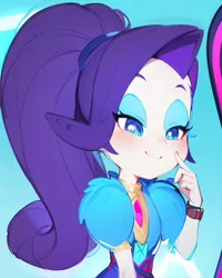 Size: 828x1035 | Tagged: safe, artist:amadondawn, derpibooru import, machine learning generated, rarity, equestria girls, ai content, image, jpeg, solo