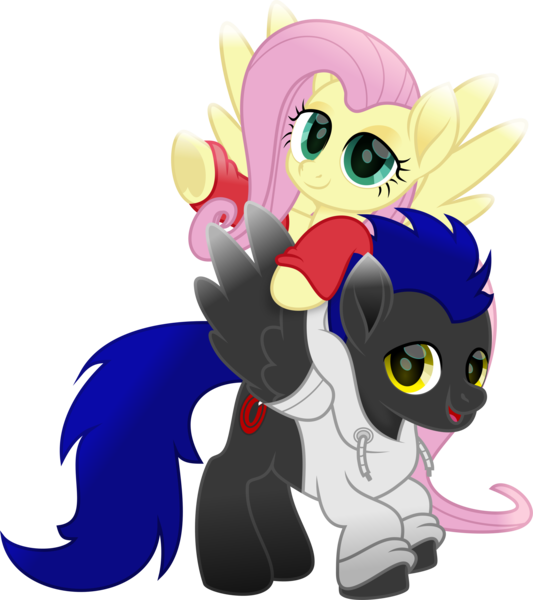 Size: 2542x2861 | Tagged: safe, artist:lincolnbrewsterfan, derpibooru import, fluttershy, oc, oc:shadow spirits, pegasus, pony, rainbow roadtrip, .svg available, :d, birthday gift, blue, blue mane, blue tail, canon x oc, clothes, crouching, cyan eyes, derpibooru exclusive, drawstrings, duo, duo male and female, face down ass up, female, happy, happy birthday, hood, hoodie, hoof around neck, hoof heart, image, inkscape, lidded eyes, looking at you, male, male and female, mare, movie accurate, open mouth, open smile, pegasus oc, pink mane, pink tail, png, ponies riding ponies, red, riding, shipping, simple background, smiling, smiling at you, socks, spread wings, stallion, straight, tail, transparent background, turquoise eyes, underhoof, upside-down hoof heart, vector, wing sleeves, wings, yellow, yellow eyes