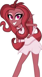 Size: 563x1014 | Tagged: dead source, source needed, safe, derpibooru import, oc, oc:mezma, unofficial characters only, siren, equestria girls, clothes, disguise, disguised siren, dress, female, hand on hip, image, jpeg, photo, smiling, solo, solo female