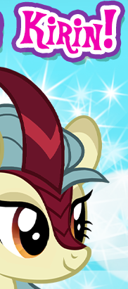 Size: 182x411 | Tagged: safe, derpibooru import, kirin, the last problem, background character, background kirin, captain obvious, cropped, english, female, g4, gameloft, horn, image, meme, my little pony: magic princess, png, season sunshine, smiling, solo, text, wow! glimmer