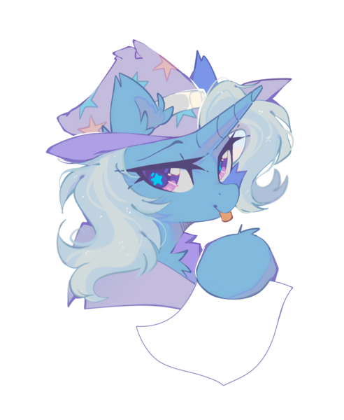 Size: 3036x3702 | Tagged: safe, artist:mirtash, edit, editor:edits of hate, trixie, pony, unicorn, clothes, exploitable, female, flag, hat, image, looking at you, mare, png, simple background, solo, tongue out, transparent background, trixie's hat