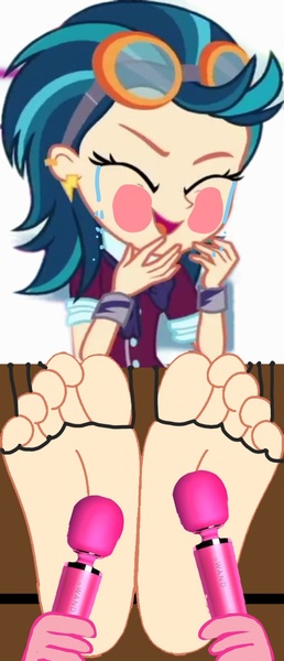 Size: 1080x2510 | Tagged: suggestive, artist:weyantonio26, derpibooru import, indigo zap, lemon zest, human, equestria girls, friendship games, animated, barefoot, blushing, bondage, ear piercing, feet, female, females only, fetish, image, jpeg, laughing, offscreen character, offscreen human, open mouth, piercing, soles, stocks, story included, tickle fetish, tickle torture, tickling, toe tied, toes, vibrating