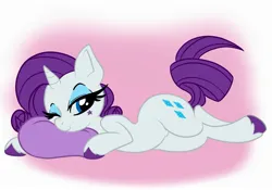 Size: 2388x1668 | Tagged: safe, artist:steelsoul, derpibooru import, rarity, pony, unicorn, female, image, jpeg, lying down, mare, pillow, simple background, solo, unshorn fetlocks