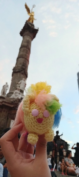 Size: 1798x3993 | Tagged: safe, artist:casquitos kawaii, derpibooru import, oc, unofficial characters only, earth pony, pony, amigurumi, crochet, handmade, image, irl, jpeg, mexico, photo, plushie, solo
