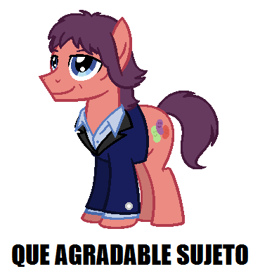 Size: 370x393 | Tagged: safe, derpibooru import, northern song, ponified, pony, clothes, george harrison, image, jelly beans, meme, png, que agradable sujeto, smiling, suit, the beatles, the simpsons