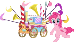 Size: 4000x2299 | Tagged: safe, artist:ambits, derpibooru import, pinkie pie, pony, high res, image, png, simple background, solo, transparent background, welcome wagon