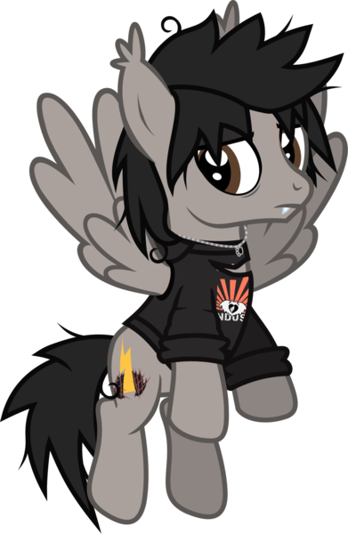 Size: 929x1425 | Tagged: safe, artist:lightningbolt, derpibooru import, ponified, pegasus, pony, undead, vampire, the mean 6, .svg available, bags under eyes, clone, clothes, derpibooru exclusive, dyed mane, dyed tail, ear fluff, evil clone, eyeliner, fangs, flying, hood, hoodie, image, jewelry, lidded eyes, long sleeves, looking back, makeup, male, messy mane, messy tail, mikey way, my chemical romance, necklace, png, rolled up sleeves, show accurate, simple background, solo, spread wings, stallion, tail, torn clothes, transparent background, vector, wings